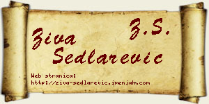 Živa Sedlarević vizit kartica